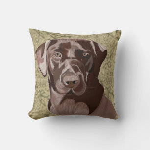 Coussin Chocolat Brown Labrador