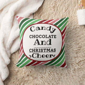 Coussin Chocolat de bonbons et fête de Noël