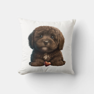 Coussin Chocolat Havanais Chiot Amour Design Par HavaHug