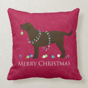 Coussin Chocolat Lab Joyeux Noël Design