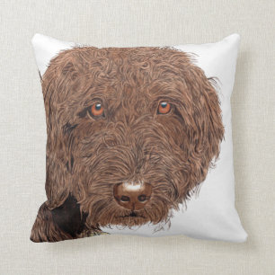 Coussin Chocolat Labradoodle