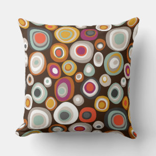 Coussin chocolat tache veneto boho