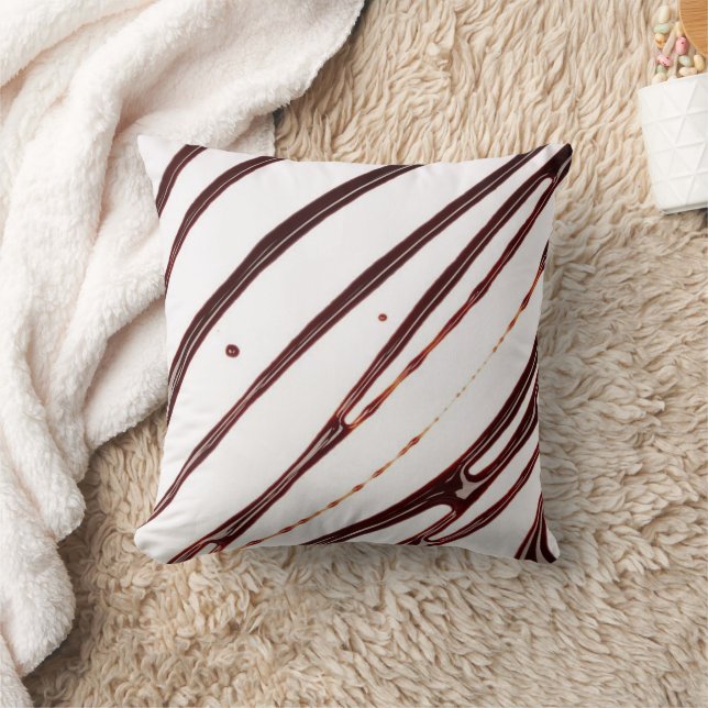 Coussin Chocolate Fudge Brown Throw Pillow  (Couverture)