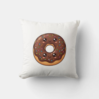 Coussin Chocolate Sprinkle Donut Kawaii Cushion Pillow
