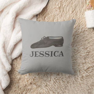 Coussin Chorégraphe de chaussures de danse de jazz noir pe