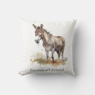 Coussin Chottage de campagne à l'âne personnalisé