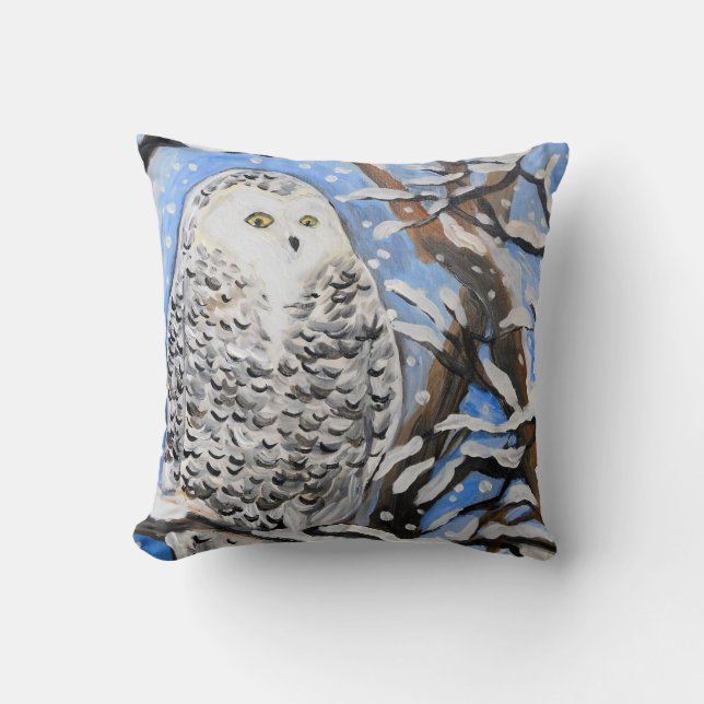 Coussin Chouette à neige (Recto)