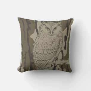 Coussin Chouette Camo Bottomland sur la branche vintage