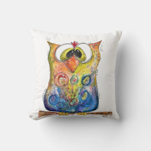 Coussin Chouette confuse mignonne Whimsical