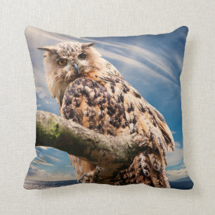 Coussin Chouette dans la nature Design Arrière - plan Jeu
