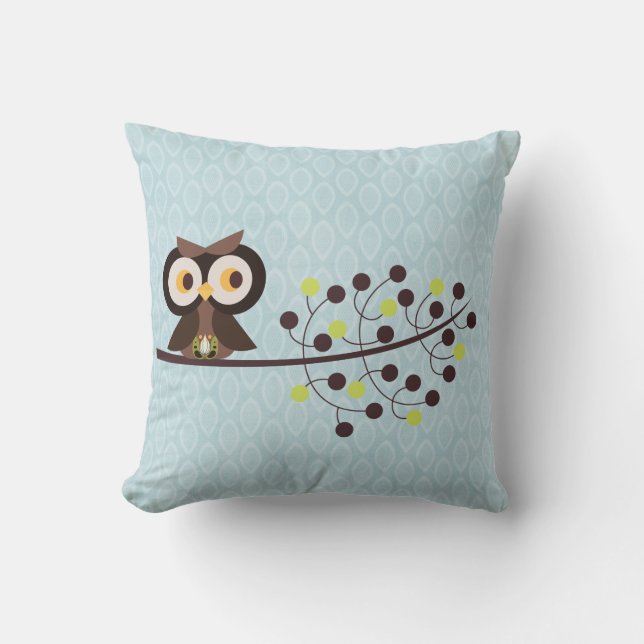 Coussin Chouette des bois Chouette de nuit Chouette de nui (Recto)