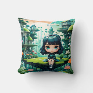 Coussin Chouette mignonne en Béanie colorée