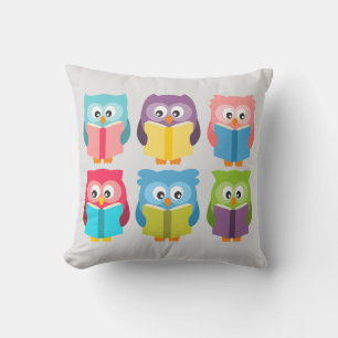Coussin Chouettes à lire mignonnes