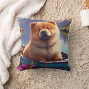 Coussin Chow Chow sur une pagaie : une aventure Pittoresqu