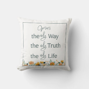 Coussin chrétien   Le chemin, la vérité et la vie