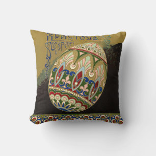 Coussin Christ ressuscité Vintage Oeuf de Pâques Russe