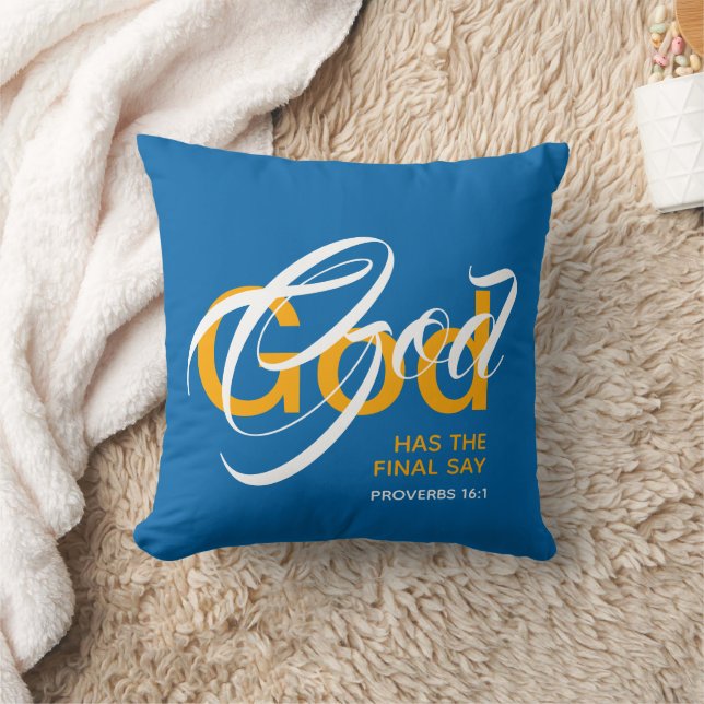 Coussin Christian DIOD A LE DERNIER DISANT Prov 16:1 Monog (Couverture)