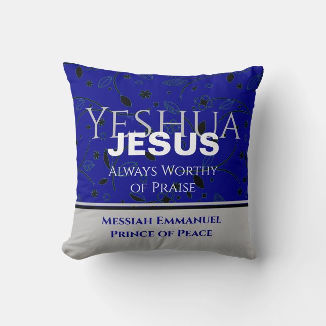 Coussin Christian JÉSUS VAUT TOUJOURS LA PEINE DE LOUER No (Recto)