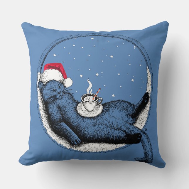 Coussin Christmas Cat (Recto)