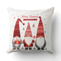 Christmas Gnome Throw Pillow