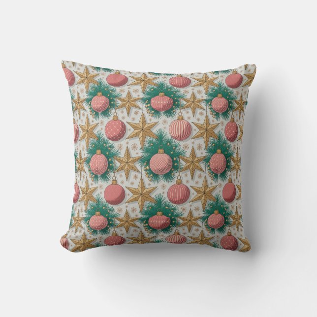 Coussin Christmas Pattern Throw Pillow (Recto)