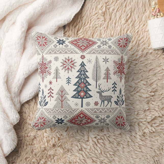 Coussin Christmas Scandinavian Geometric Minimalist (Couverture)