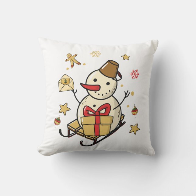 Coussin Christmas Snowman (Recto)