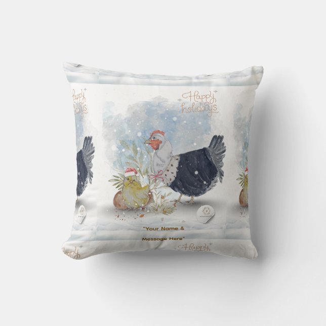 Coussin Christmas Theme Boganhues Print (Recto)