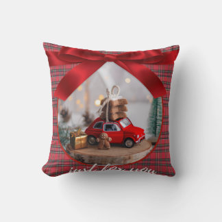 Coussin Christmas Throw Cushion - Cozy Holiday Pillow for 