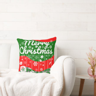 Coussin Christmas Throw Pillow – White Ornaments