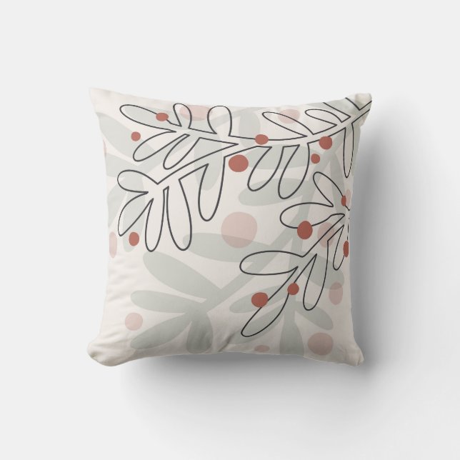 Coussin Christmas winter holidays mistletoe  (Recto)