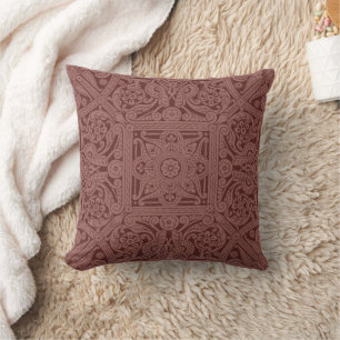 Coussin Christopher Dresser Medallion, Rouge foncé