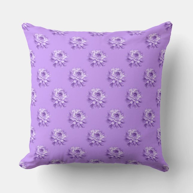 Coussin Chrysanthème Motif - Pâques violet (Recto)