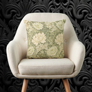 Coussin Chrysanthème par William Morris, Art Vintage