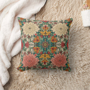 Coussin Chrysanthèmes de William Morris Art Nouveau flora