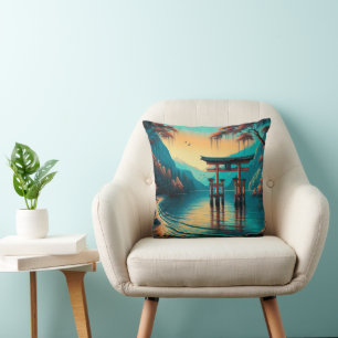 Coussin "Chuchotements de Tranquillité : La Porte de l'Esp