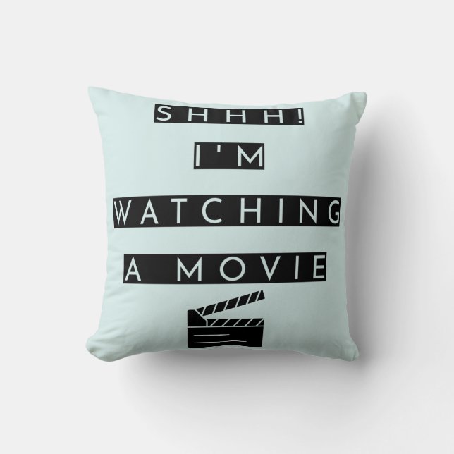Coussin Chut ! Je regarde une citation drôle de film (Recto)