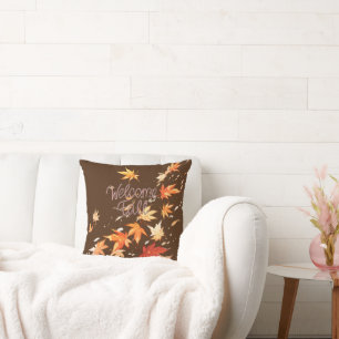 Coussin Chute de bienvenue, Feuilles d'automne