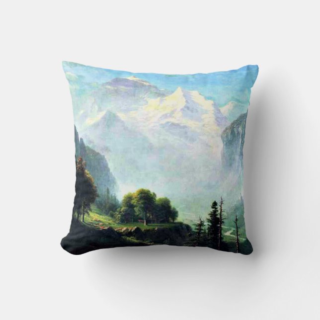 Coussin Chutes Staubbach près de Lauterbrunnen Suisse (Recto)