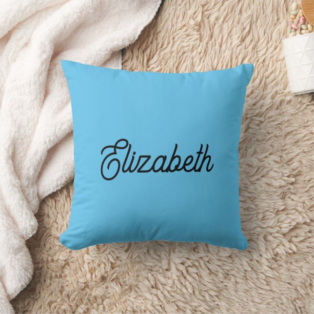 Coussin Ciel Bleu Jeu d'oreiller Remplacer Nom Typographie (Couverture)