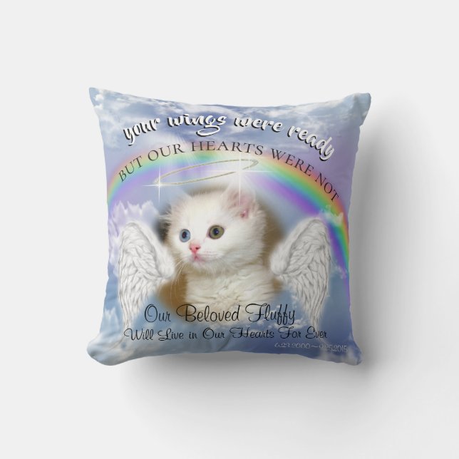 Coussin Ciel céleste avec Rainbow 2 Pet Memorial (Recto)