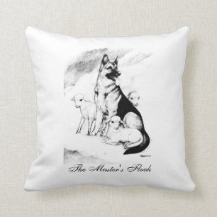 Coussin Ciel de chien, le troupeau du maître