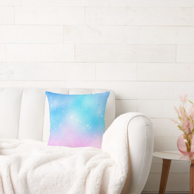 Coussin Ciel dégradé rose et bleu pastel (Canapé)