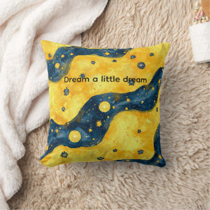 Coussin Ciel étoilé bleu jaune