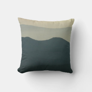 Coussin Ciel jaune pâle et montagnes