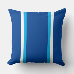 Coussin Ciel Nautique Blancs Sur Bleu Profond
