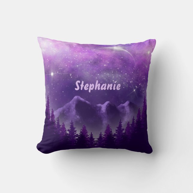 Coussin Ciel violet de minuit (Recto)