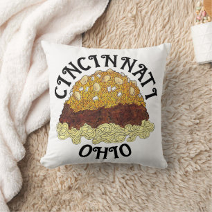 Coussin Cincinnati Chili Ohio OH Spaghetti Chili Food