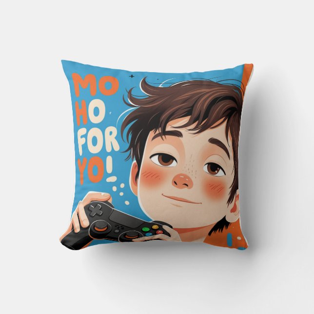 Coussin Cinq Minutes De Plus - Drôle Joueur Sleepy T-Shir (Recto)