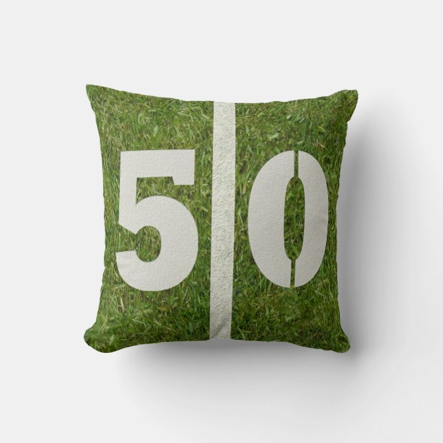 Coussin Cinquantième yard d'anniversaire de terrain de (Recto)